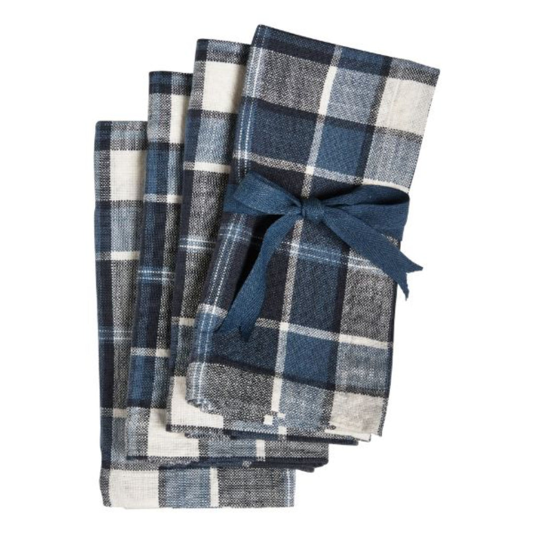 Mirage Blue Plaid Napkin