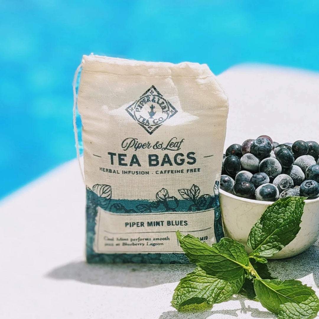 Piper Mint Blues Muslin Bag Tea Sachets