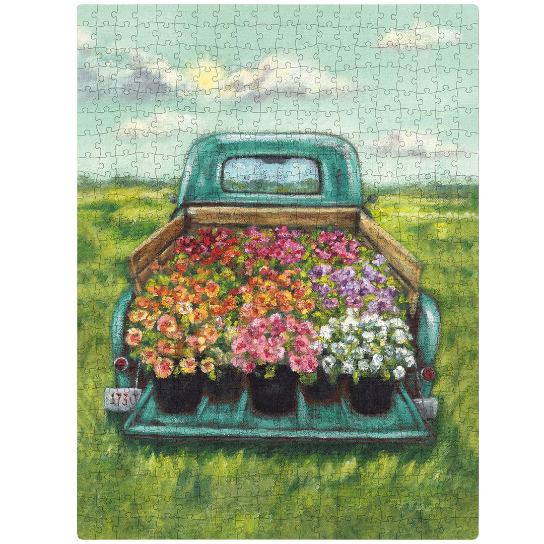 Puzzle Truck Bed Flowers 500pc