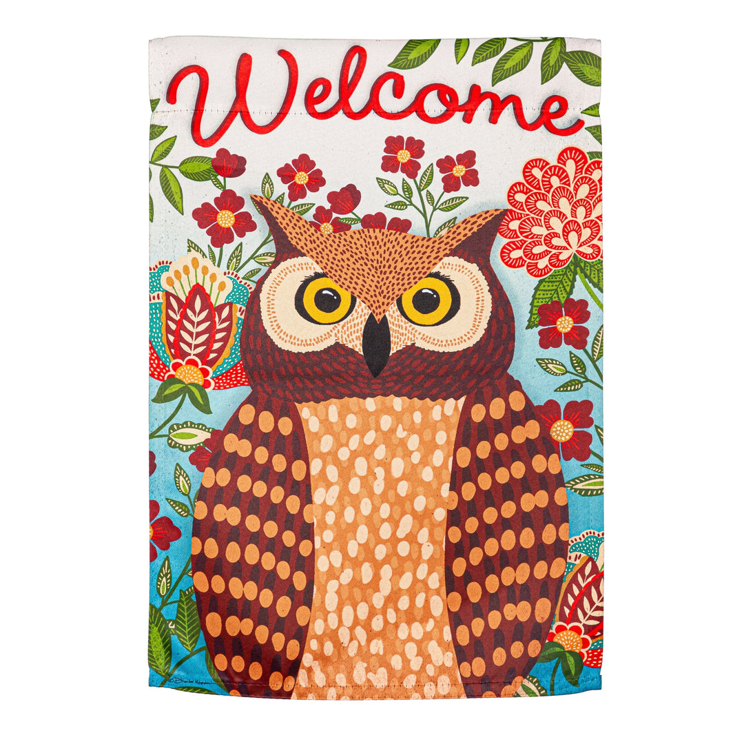 Fall Owl Welcome Garden Flag