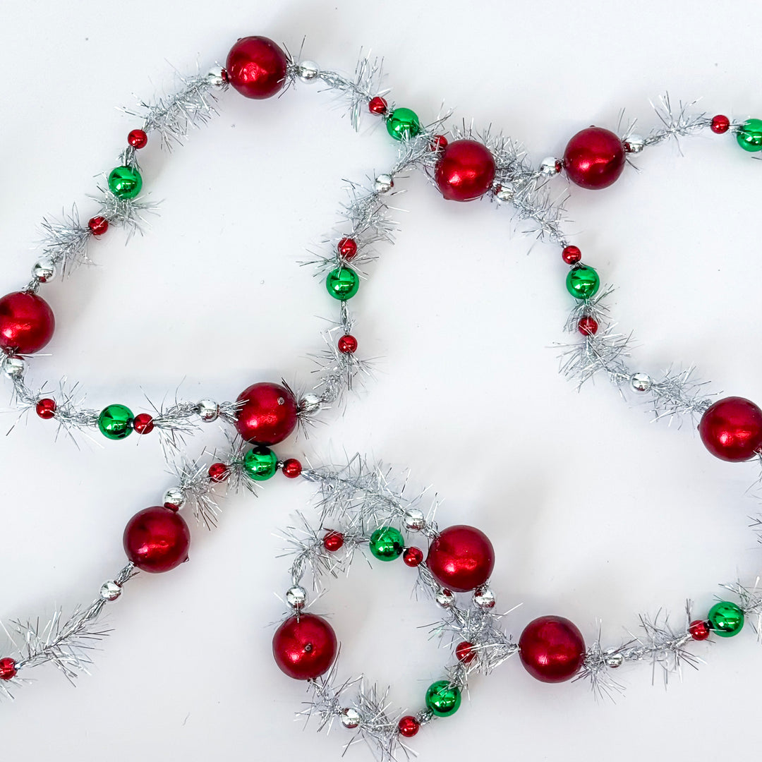 Ornament Beaded Tinsel Garland