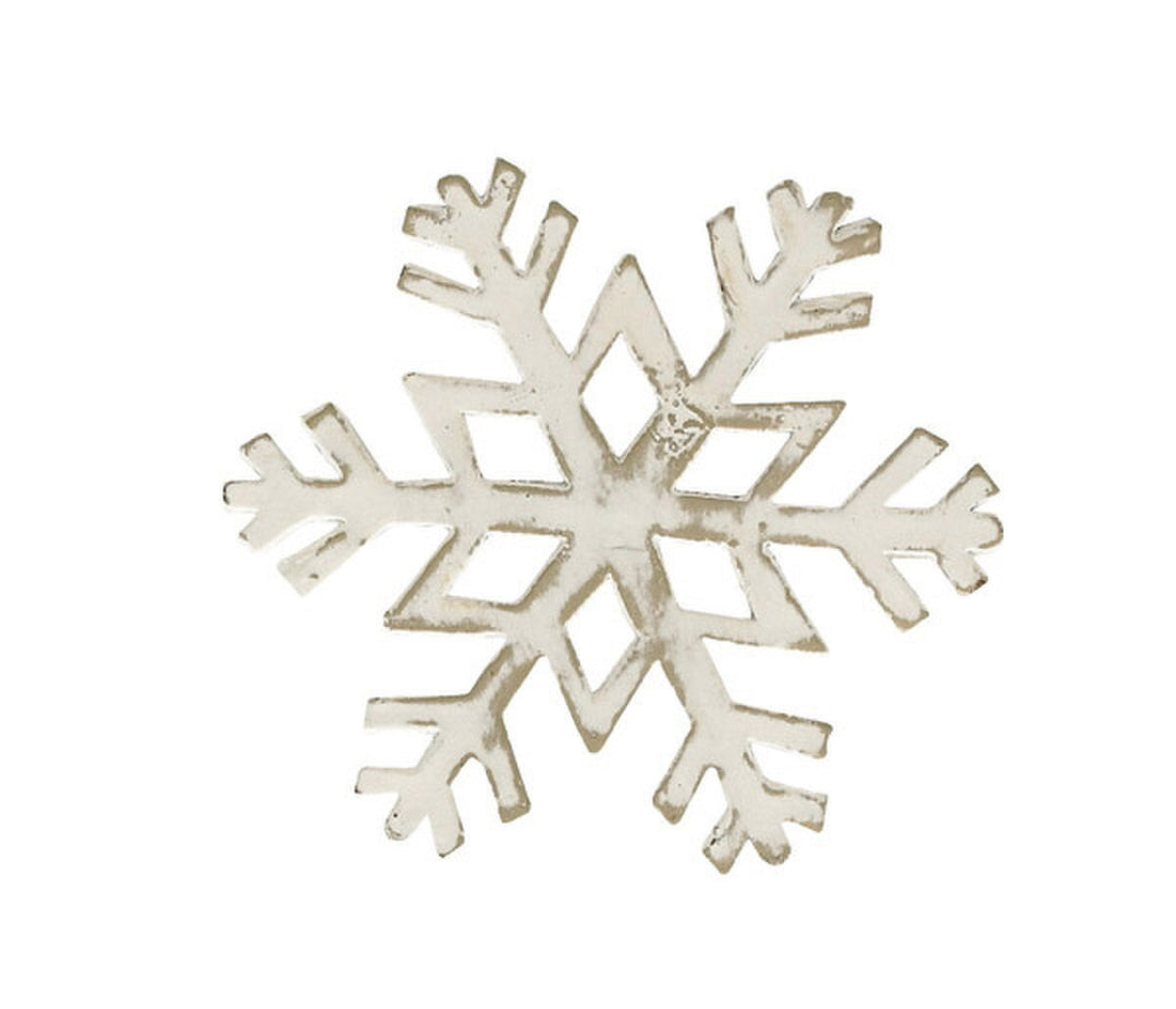 Whitewashed Snowflake Napkin Ring