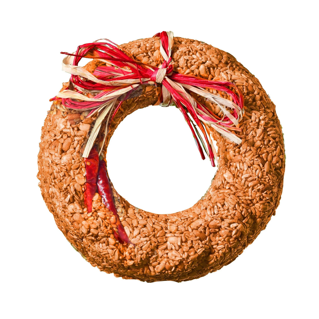 Flaming Hot Bird Treat Wreath