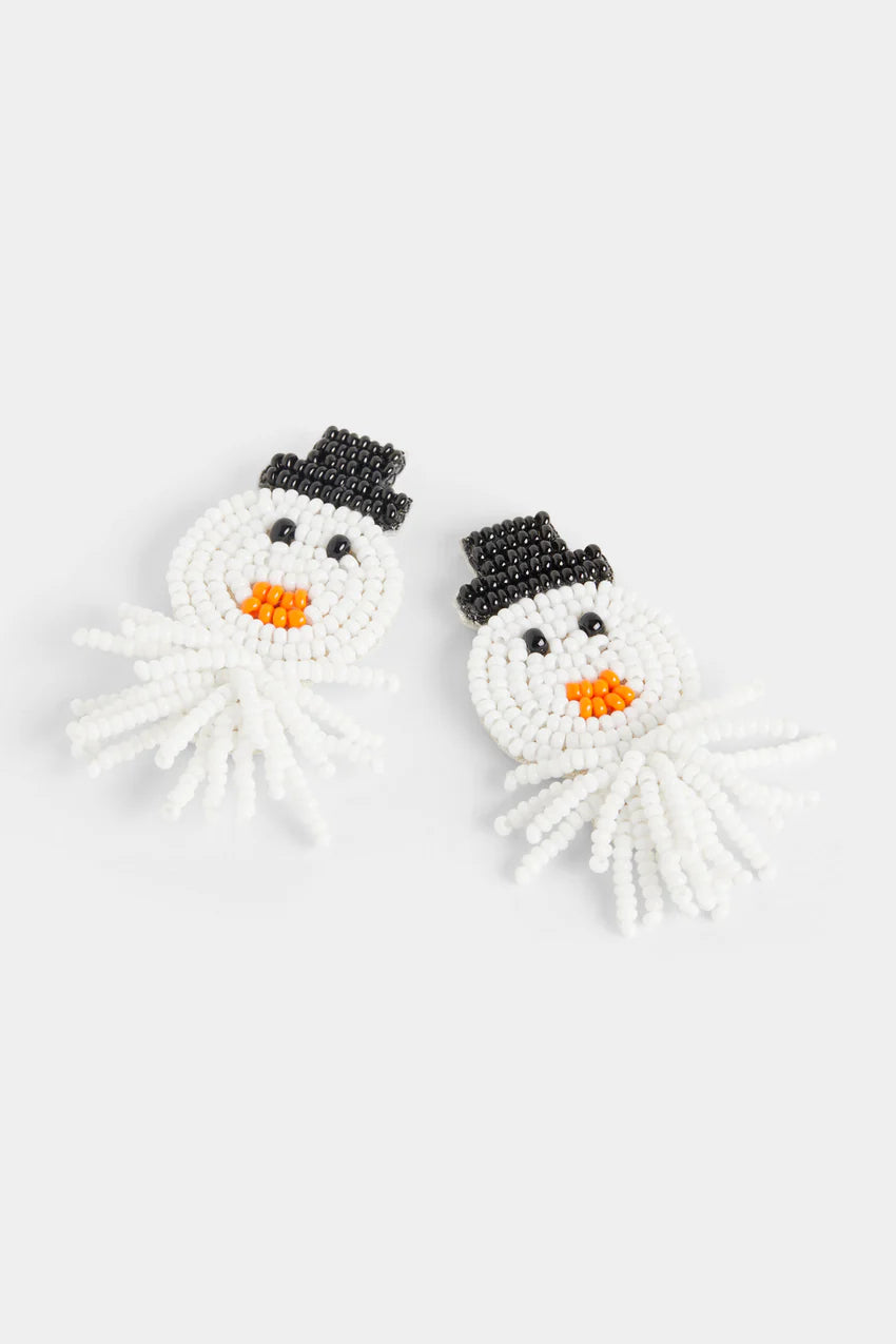 Snowman Beaded Earring