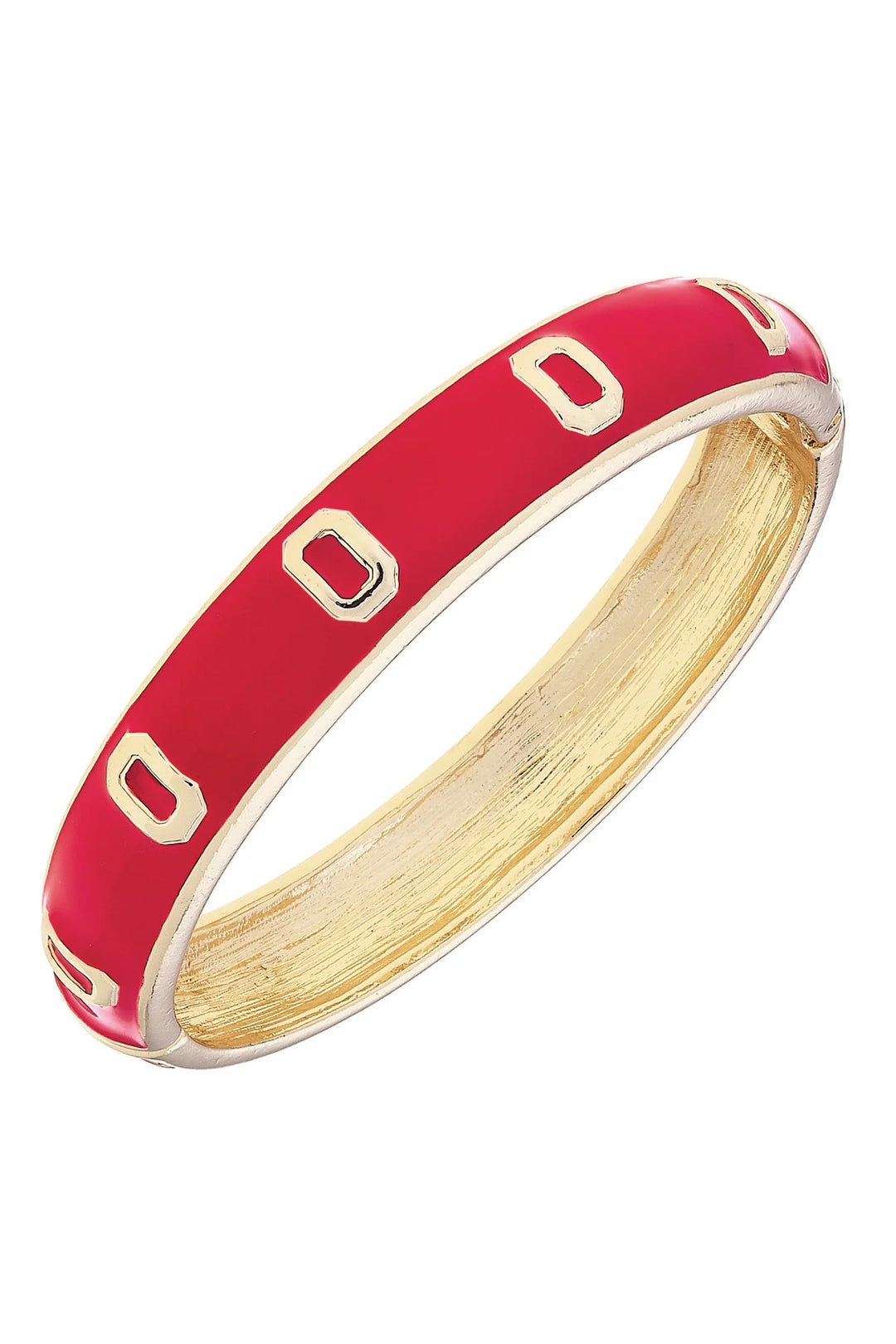 Ohio State Buckeyes Sculpted Enamel Logo Hinge Bangle