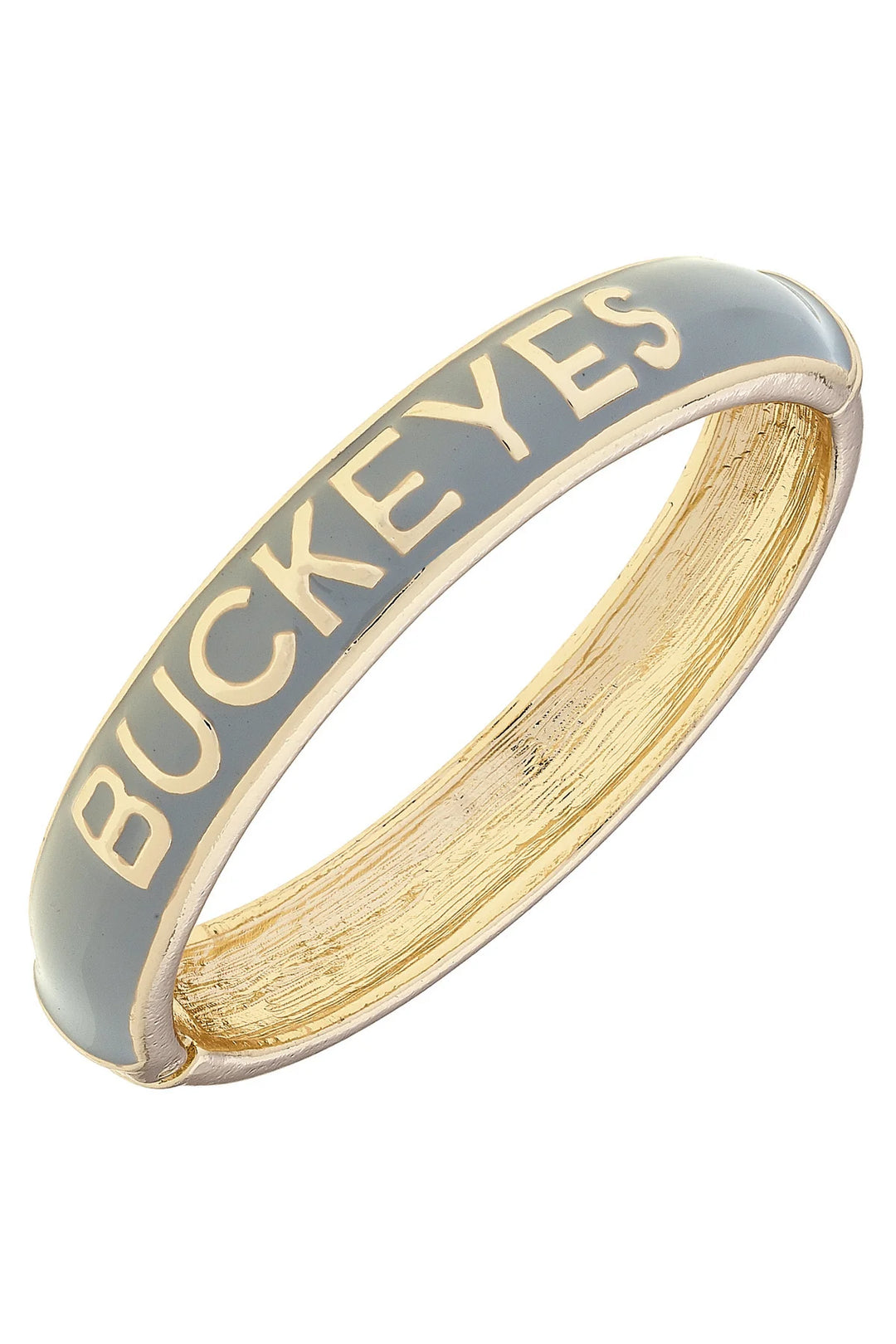 Ohio State Buckeyes Sculpted Enamel Hinge Bangle