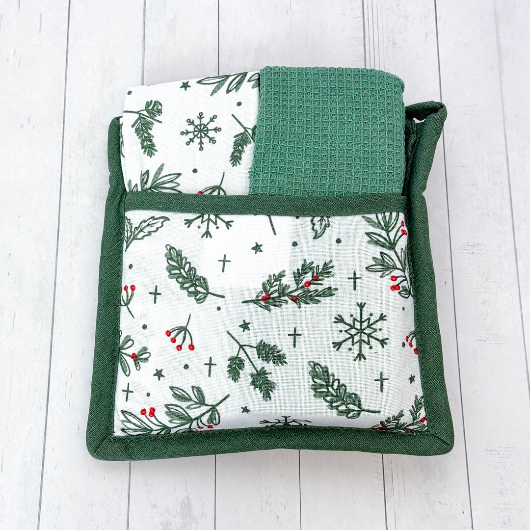 Forest Holiday Potholder Set