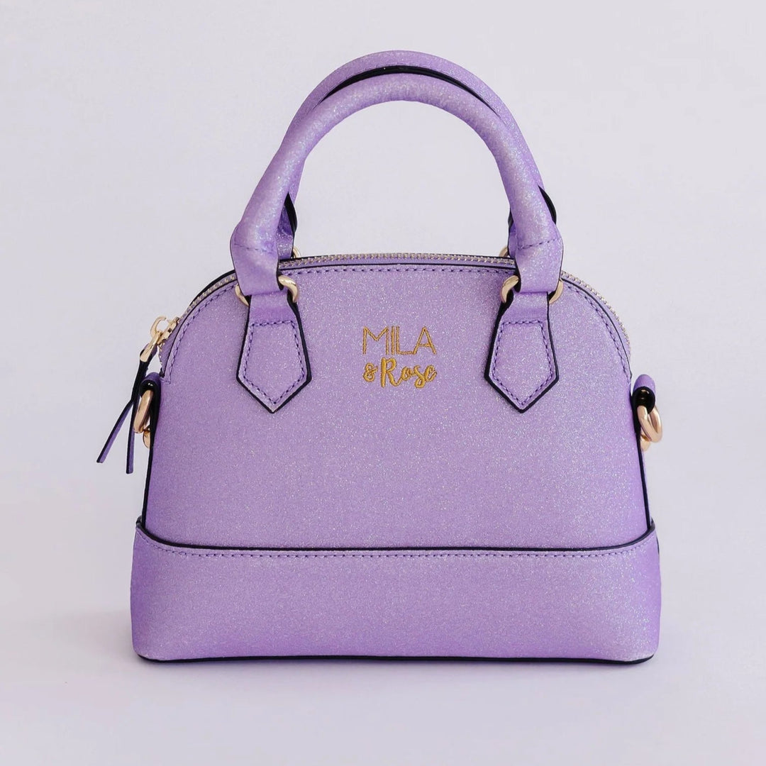 Lavender Glitter Girl's Crossbody Purse