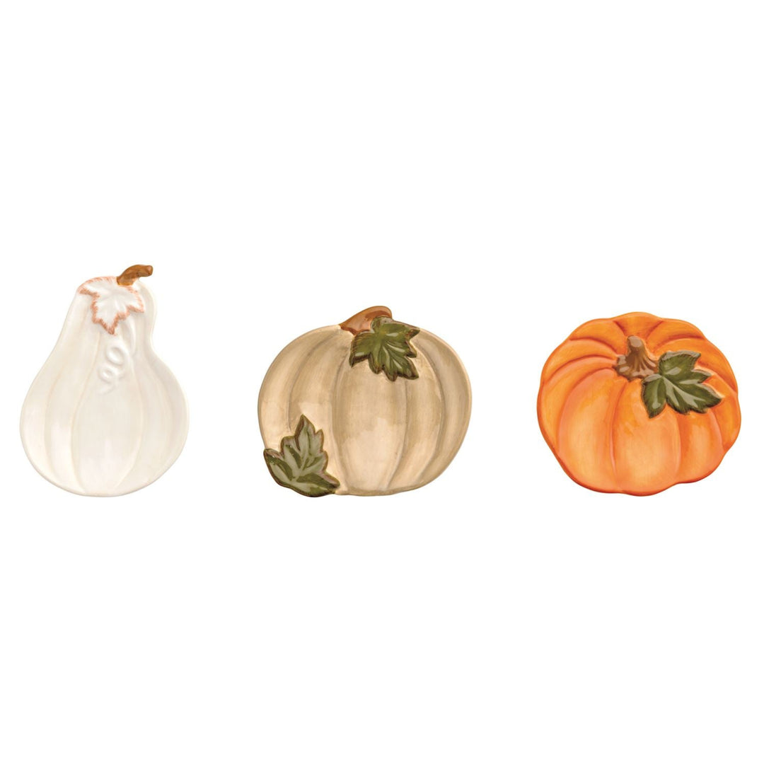 Gather Around Pumpkin Tidbit Plate