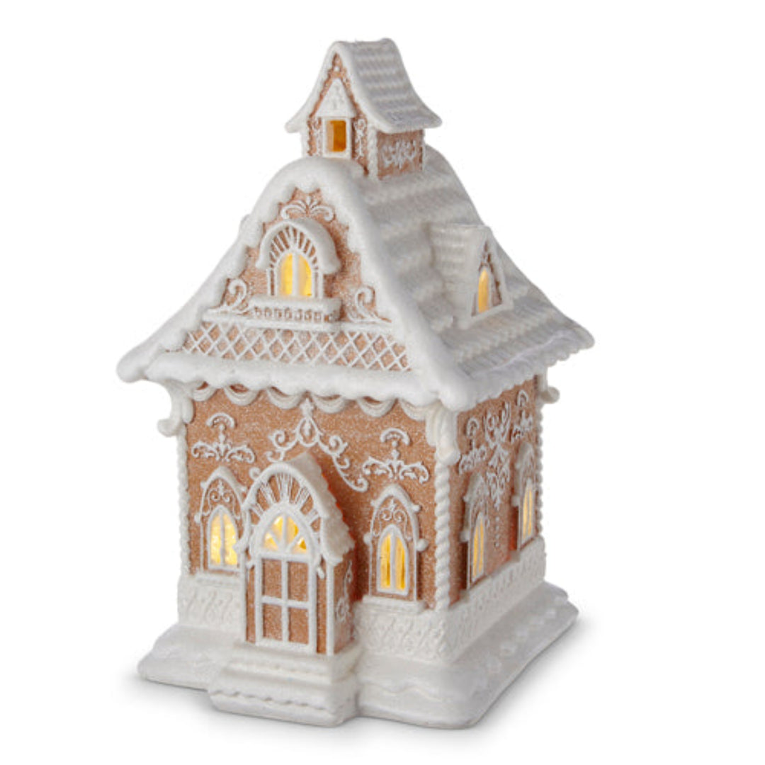 Lighted Fanciful Gingerbread House