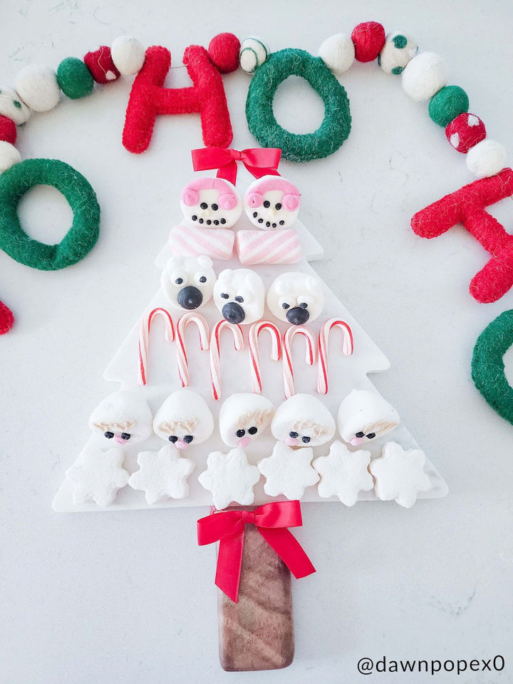 Marble Tree & Spreader Serving Board Set