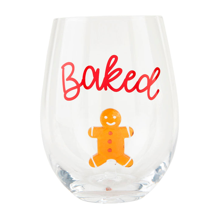 Holiday Stemless Wine Glass