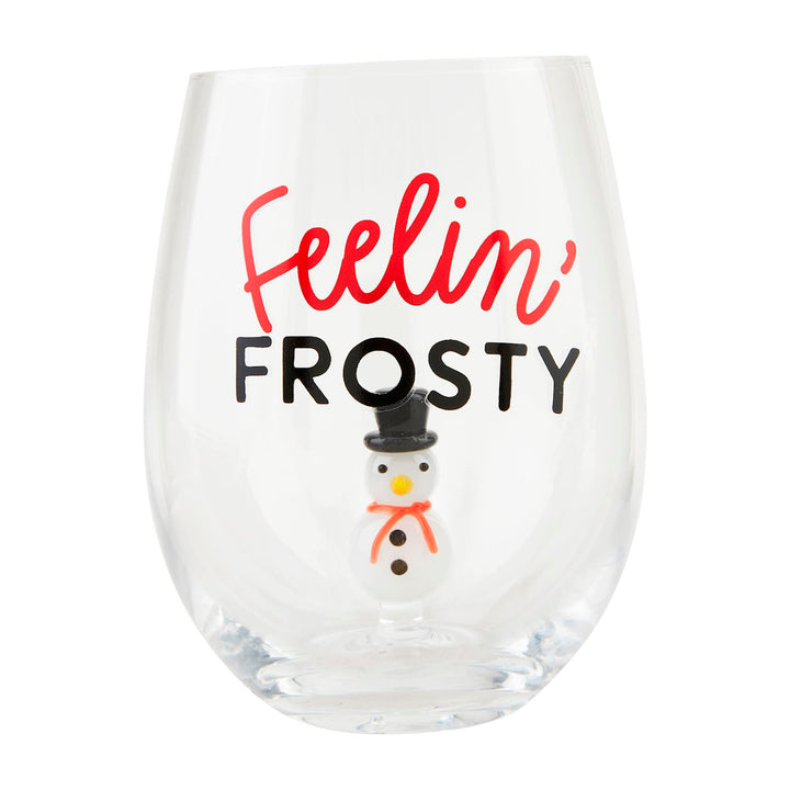 Holiday Stemless Wine Glass