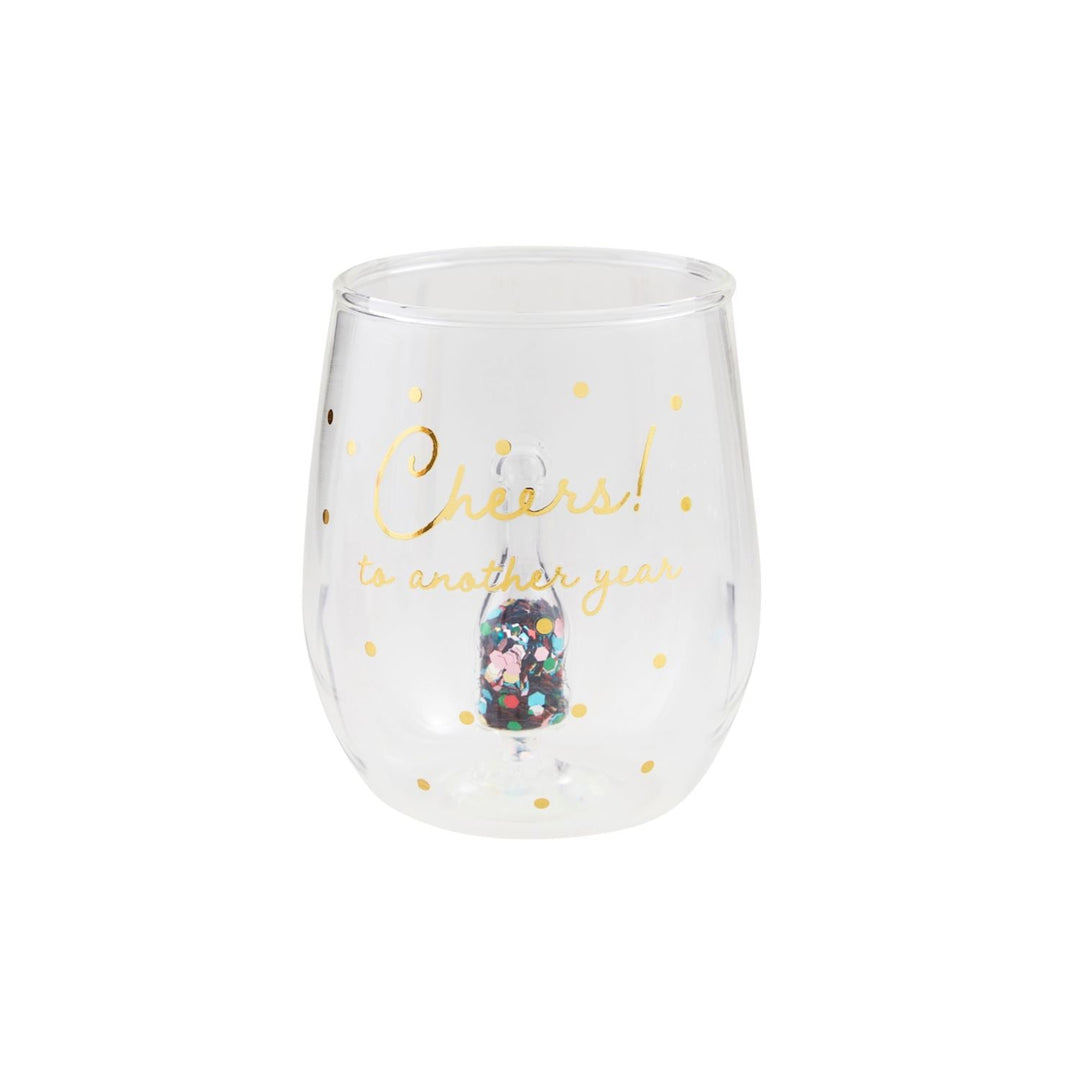 Birthday Glitter Wine Glass