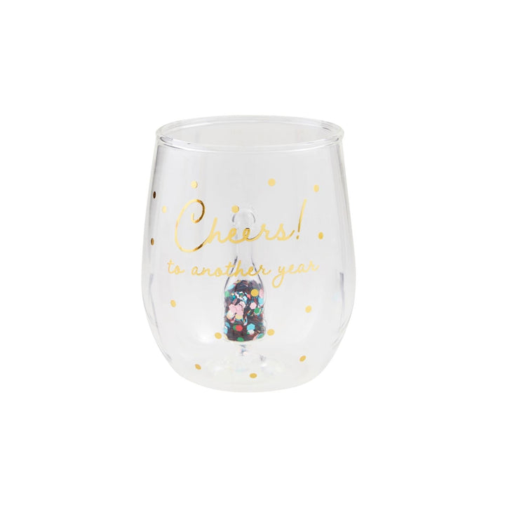 Birthday Glitter Wine Glass