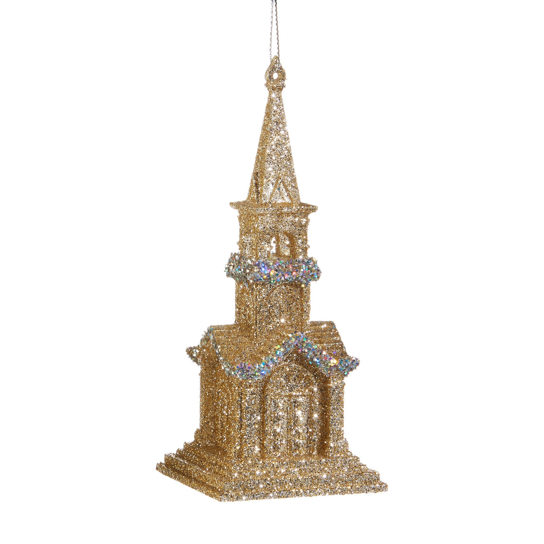 Champagne Church Ornament 5.75"