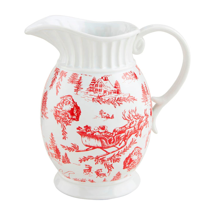 A Vintage Christmas Toile Pitcher