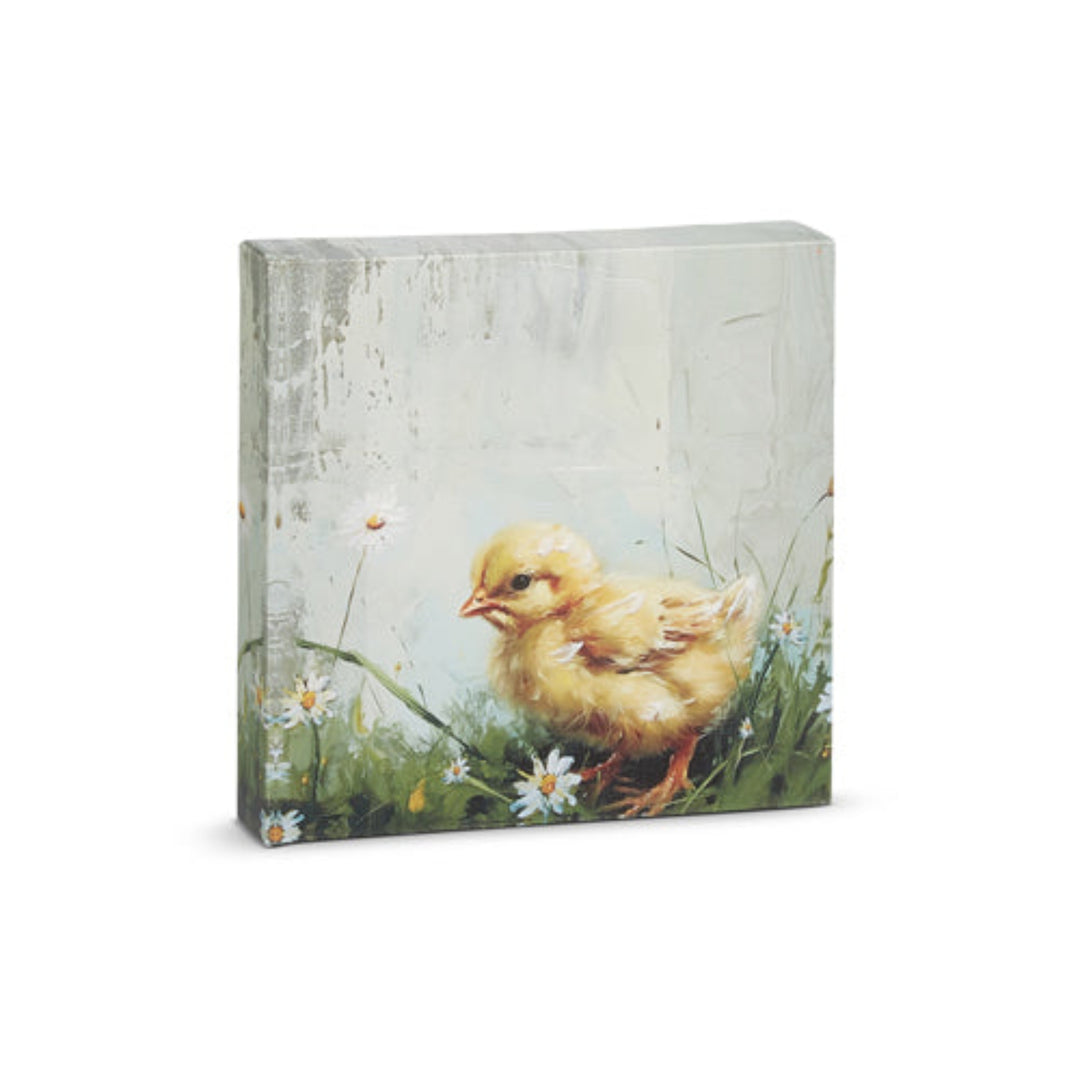 Spring Chick & Daisies Print