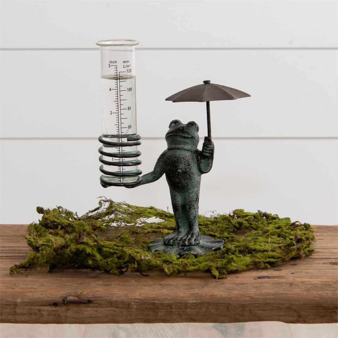 Lily Pad Frog Rain Gauge
