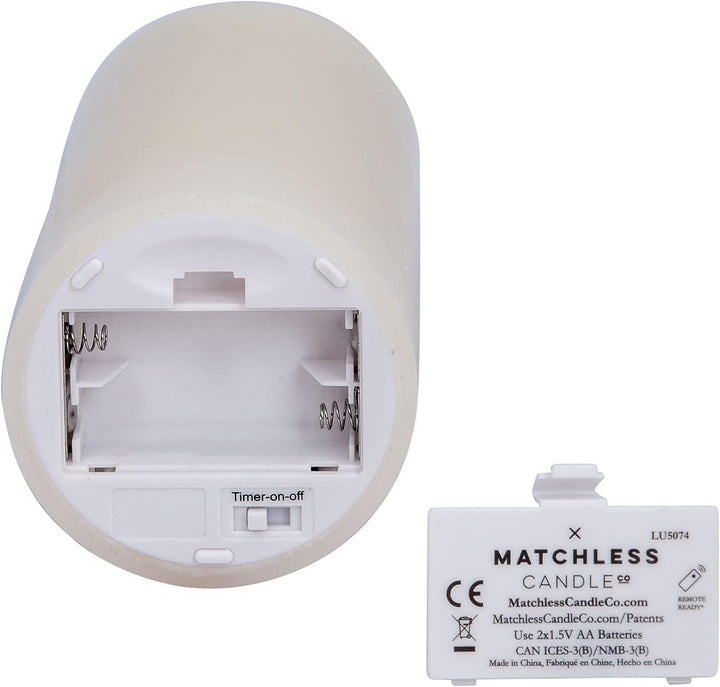 Matchless Moving Flame Pillar Candle