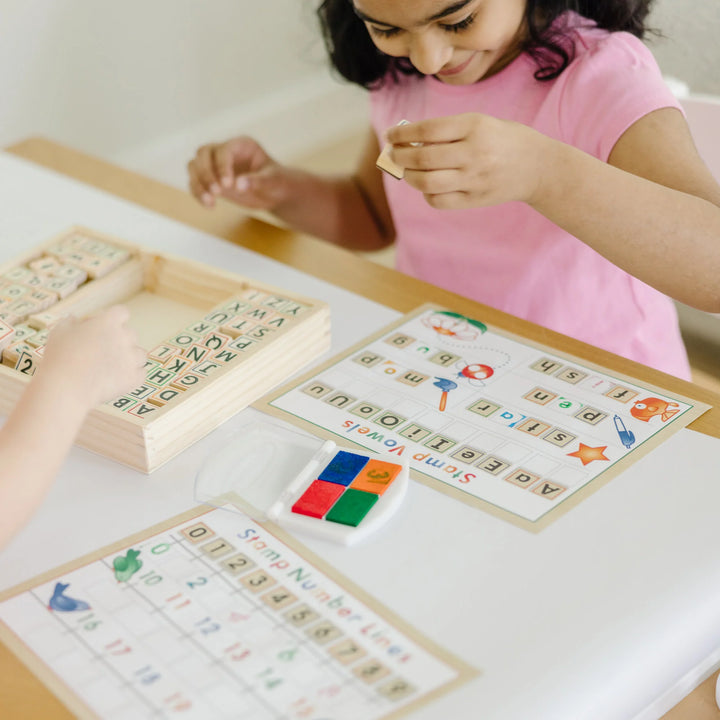 Wooden ABC Activity Stamp Set