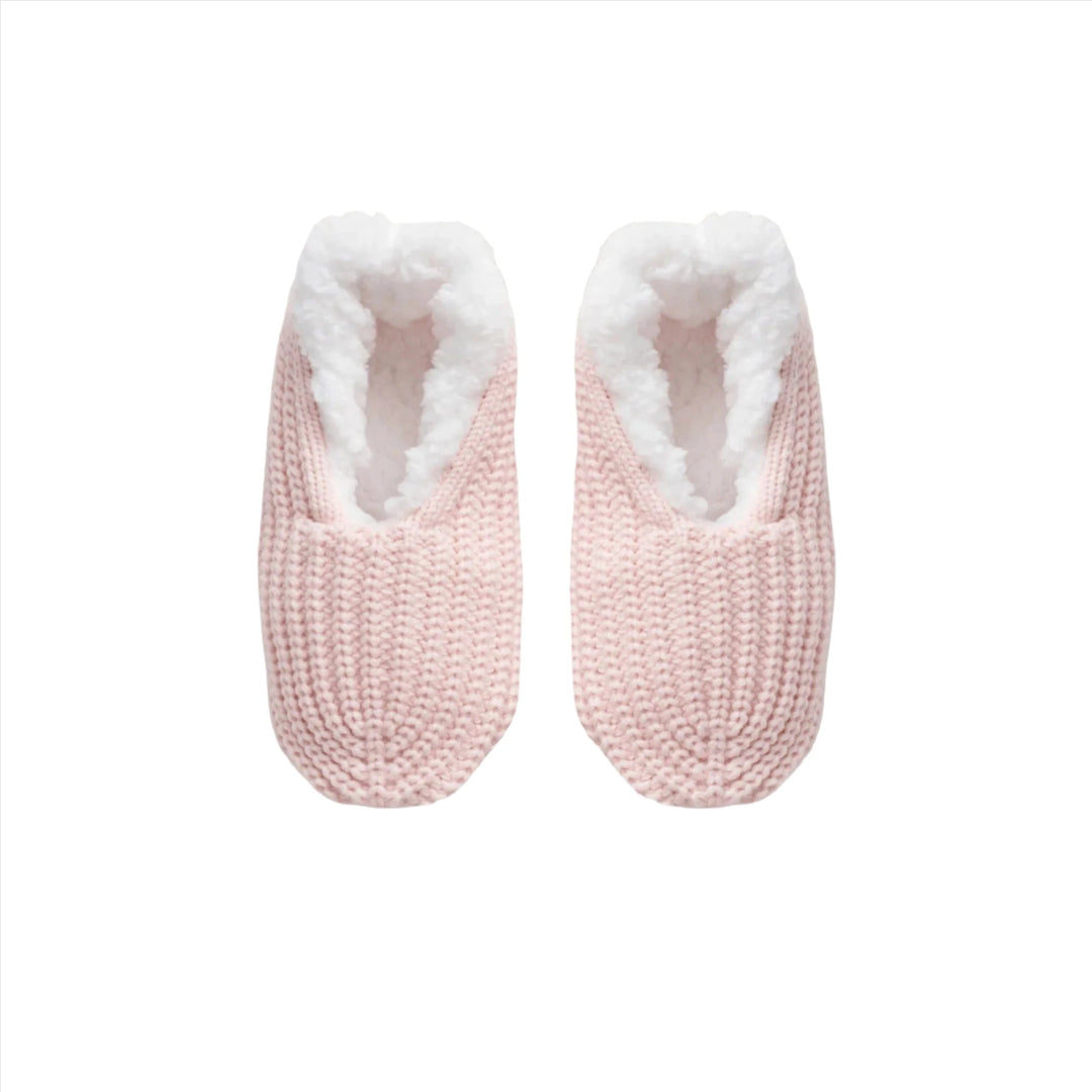 Pink Knitted Footsie Slipper