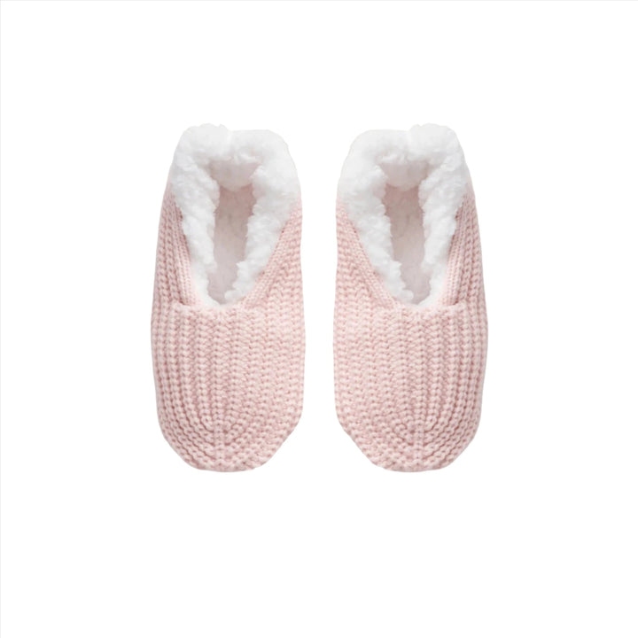 Pink Knitted Footsie Slipper