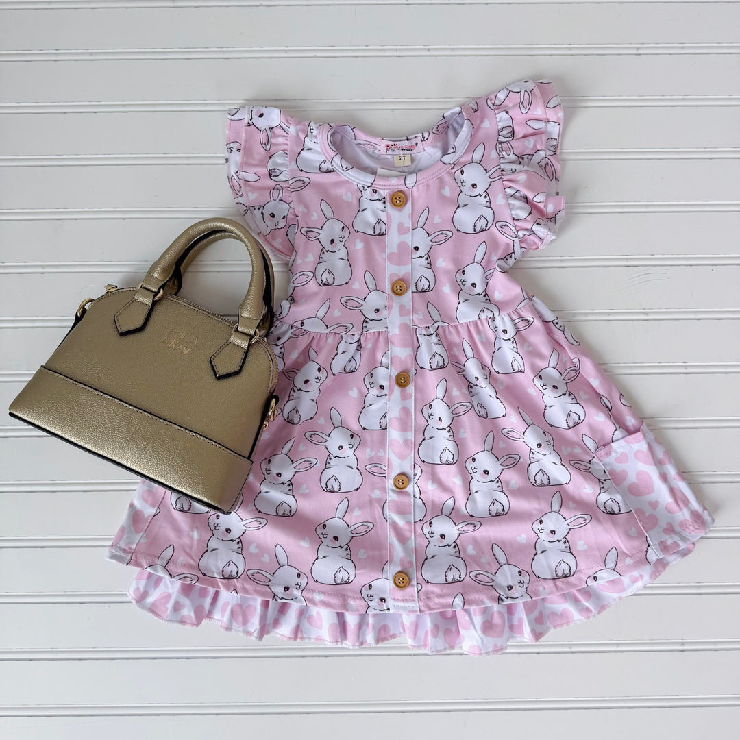 Sweet Pink Bunny Dress Easter