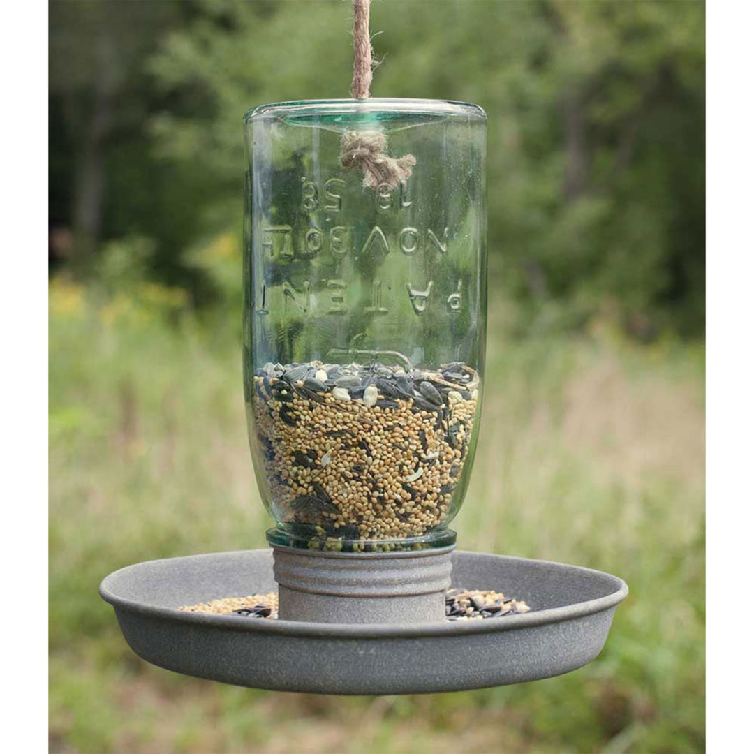 Hanging Mason Jar Bird Feeder