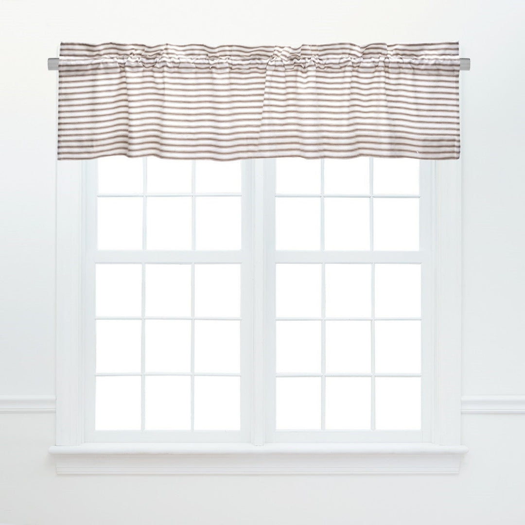 Ticking Stripe Clay Valance