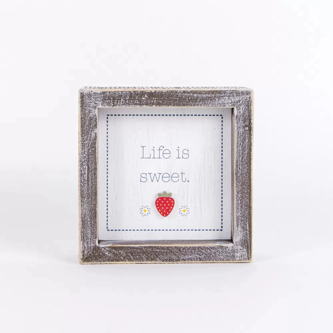 Strawberry Wooden Sign