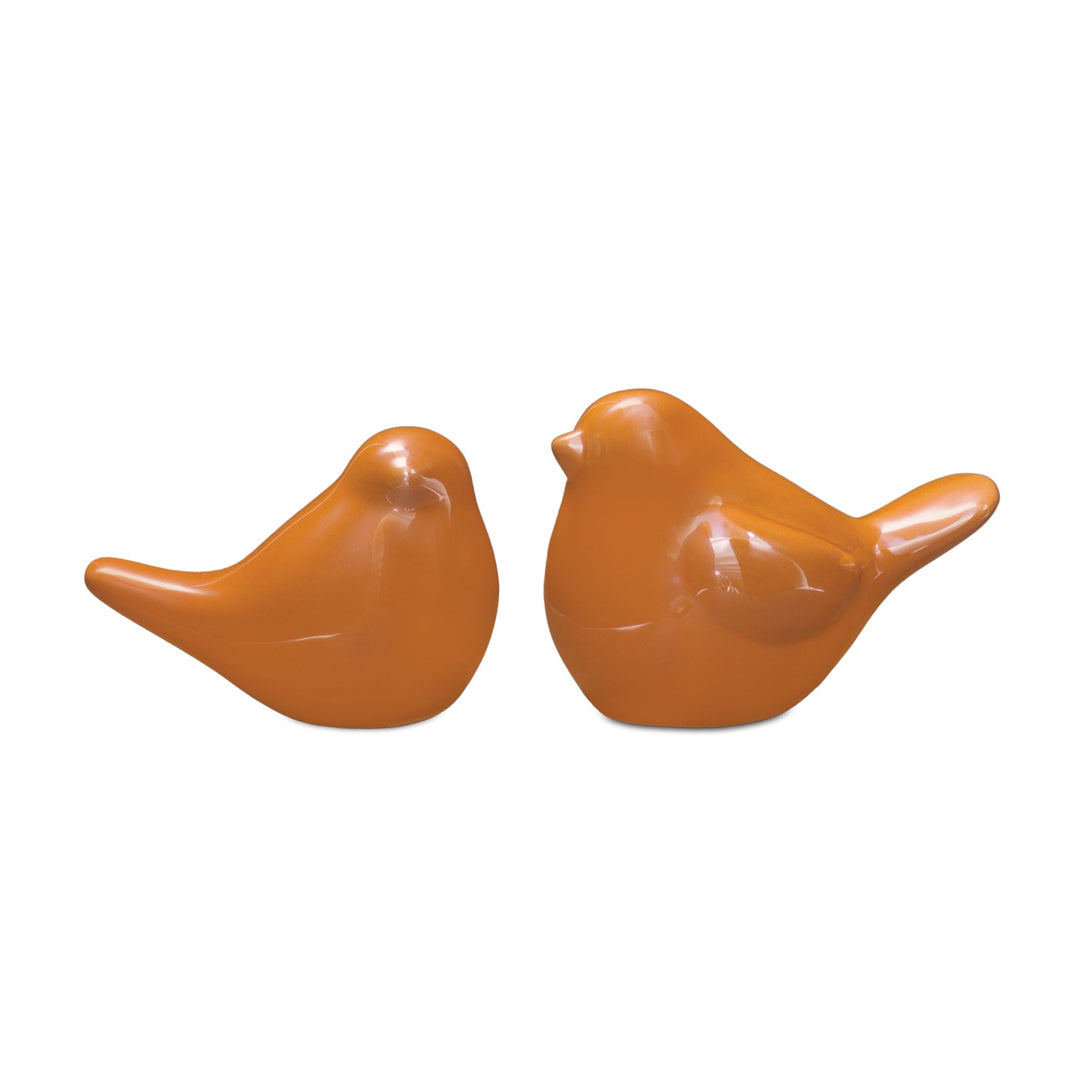 Orange Porcelain Bird