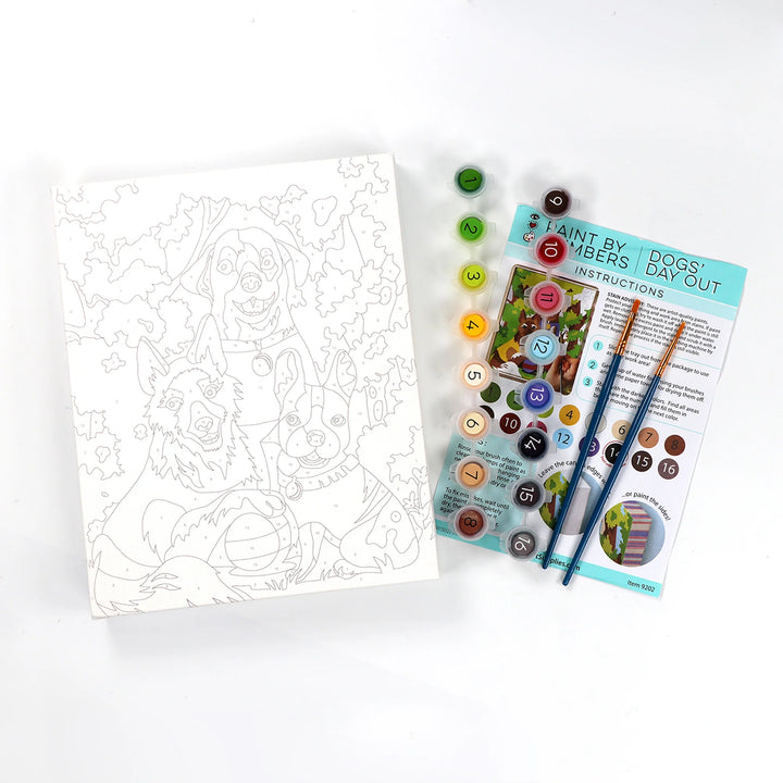 Dogs Day Out Paint by Numbers