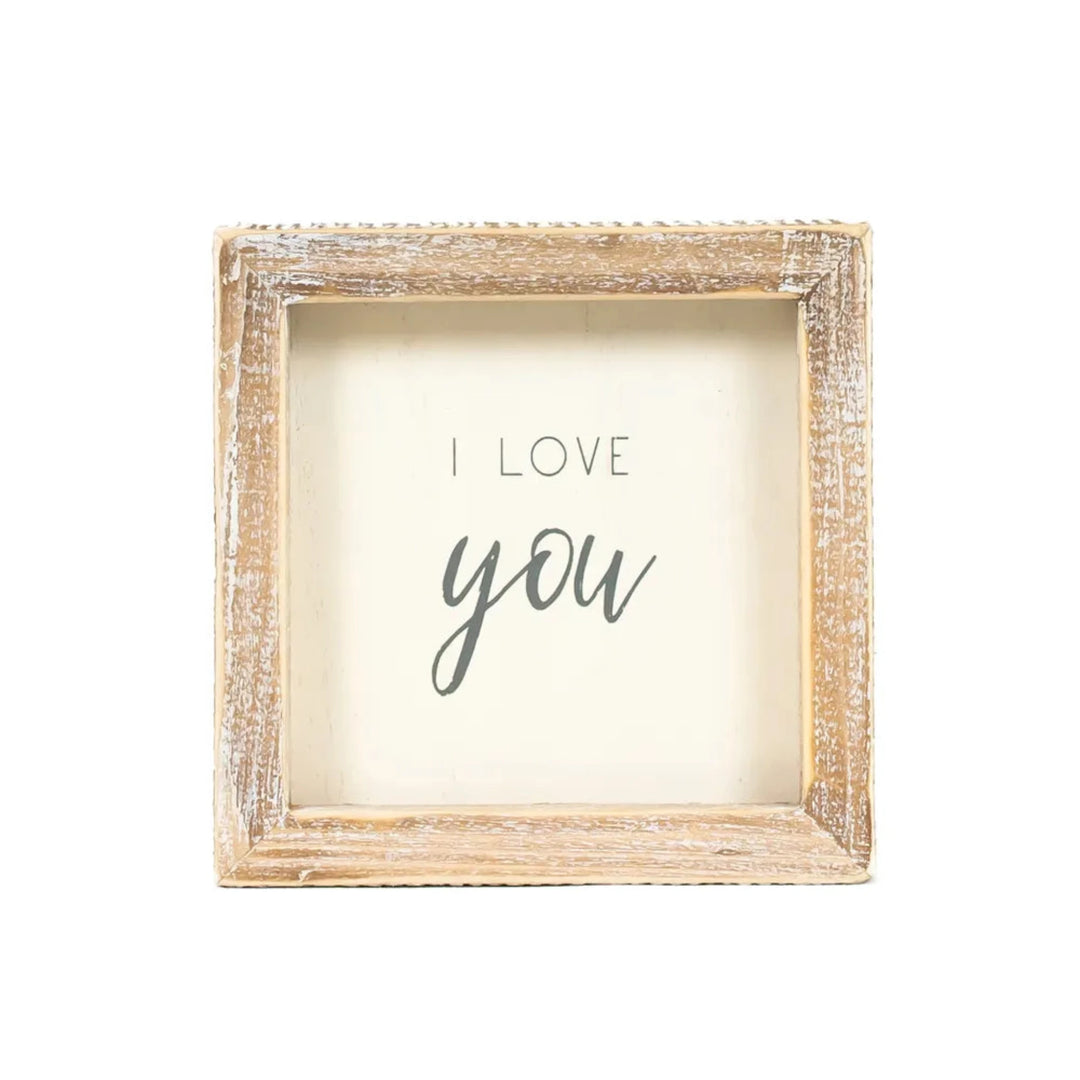 I Love You Wood Sign