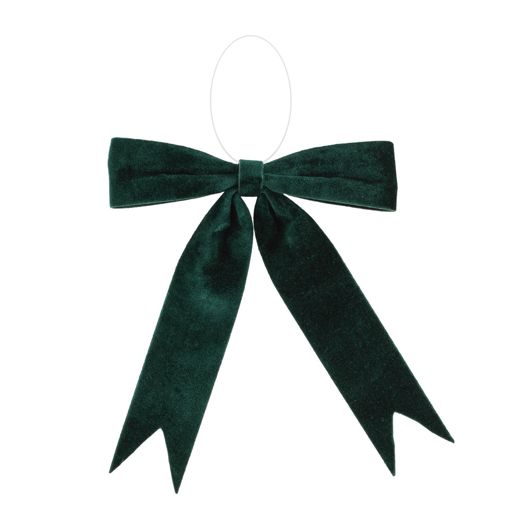 Emerald Green Velvet Bow Ornament