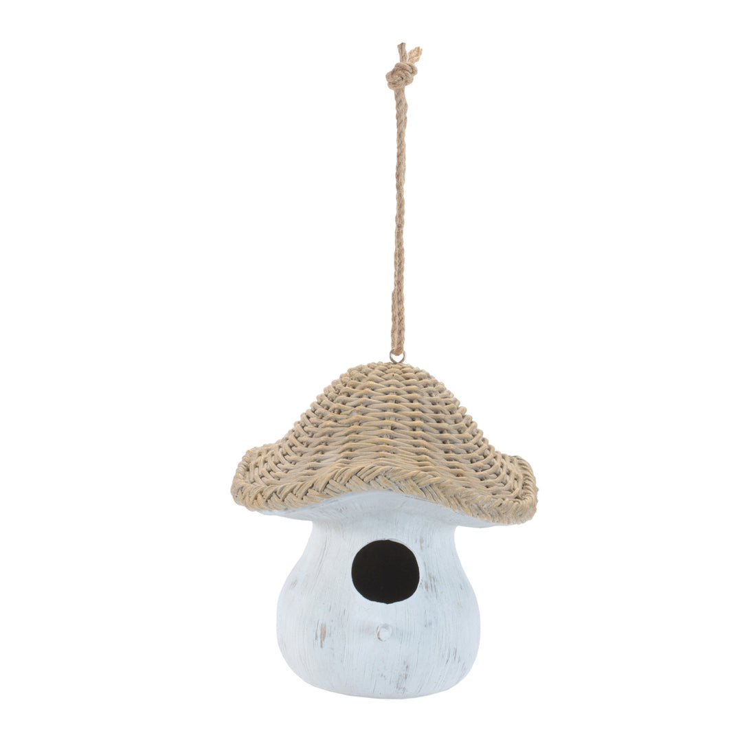 Wicker Top Mushroom Birdhouse