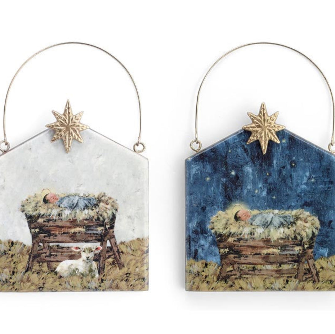 Mango Wood Creche Ornament