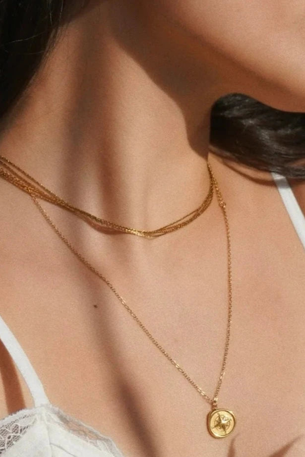 Ellie Vail 	Aerin Compass Pendant Necklace
