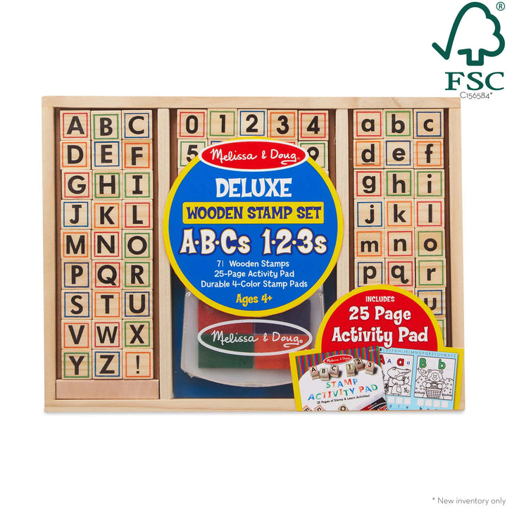 Wooden ABC Activity Stamp Set