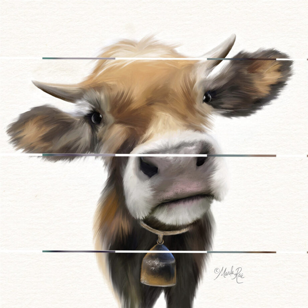 Little Moomoo Wooden Print