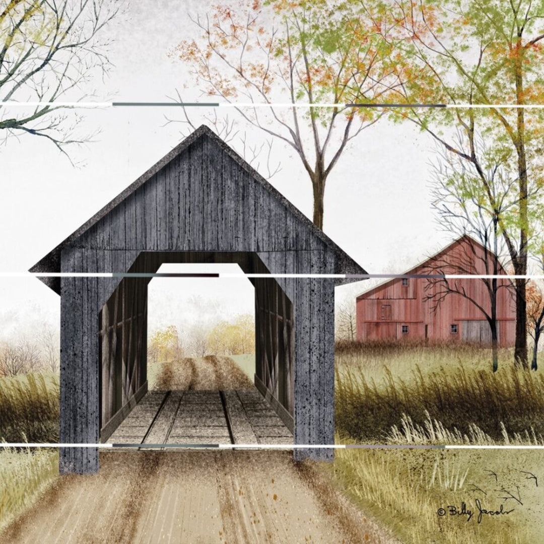 Bucks County Bridge II Wooden Print