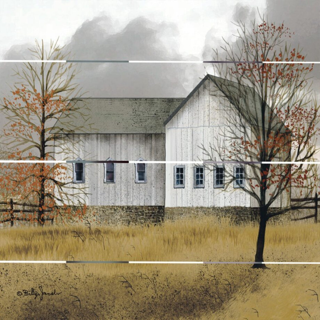 Peaceful Barn Wooden Print