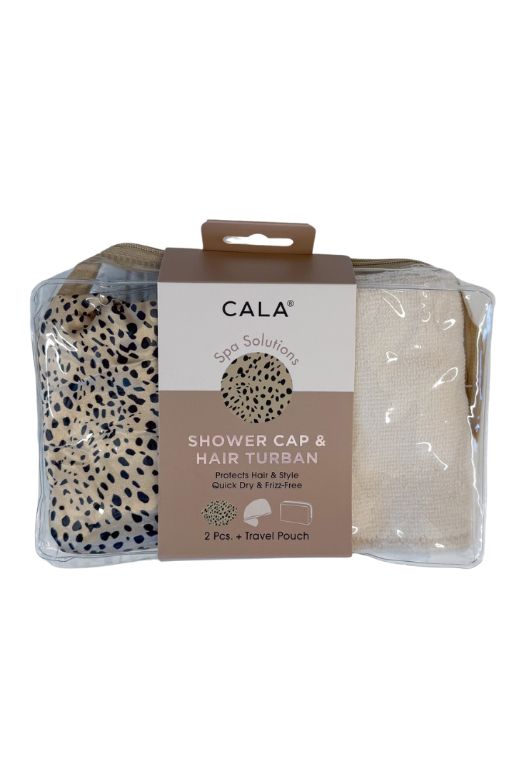 Shower Cap & Hair Turban Set