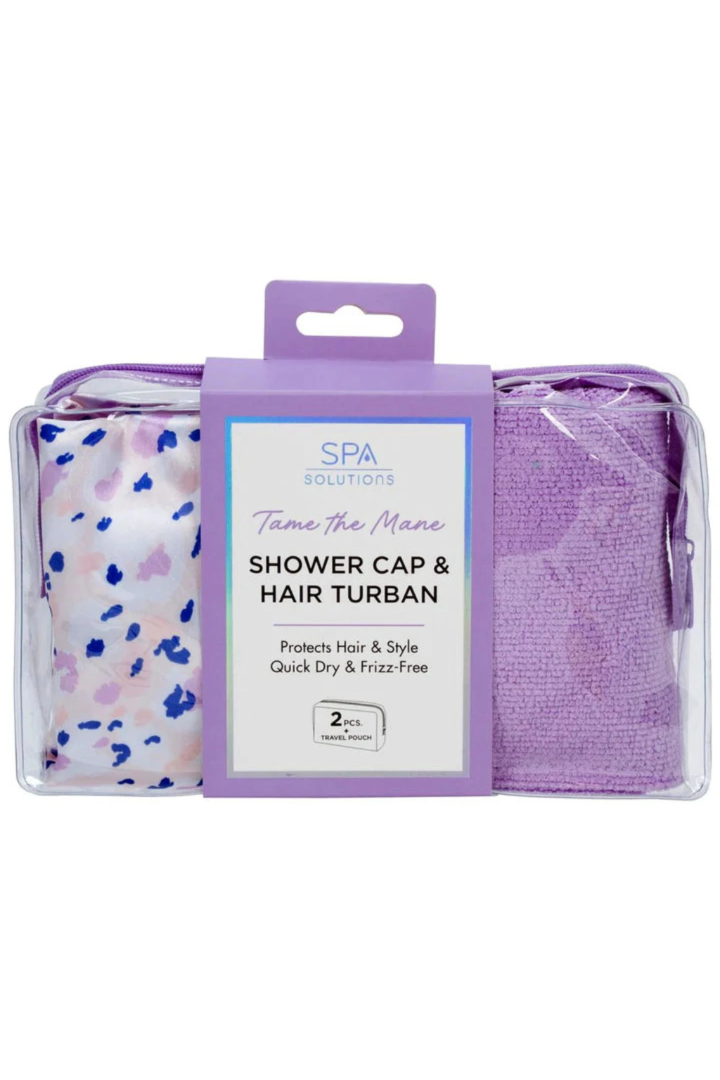 Shower Cap & Hair Turban Set