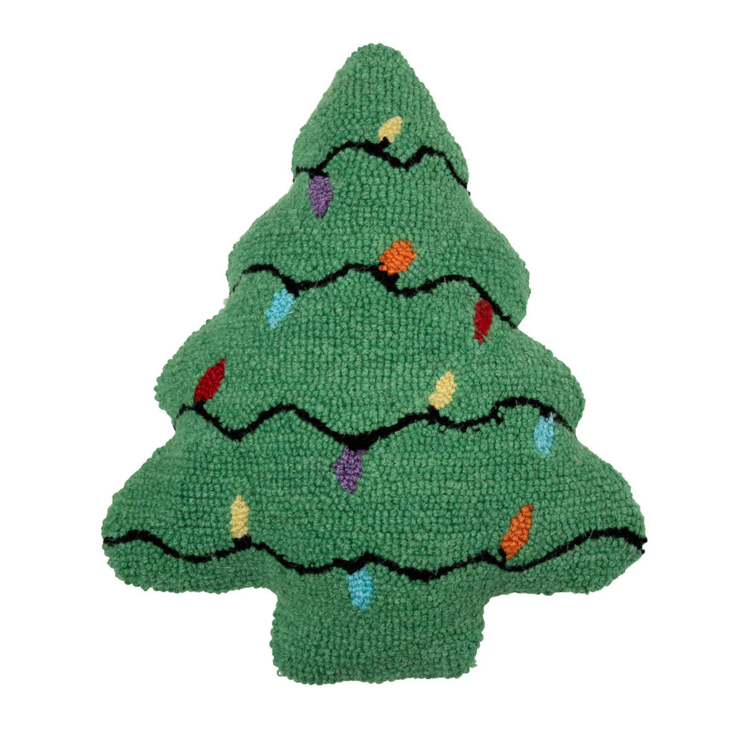 Festive Christmas Tree Hooked pillow