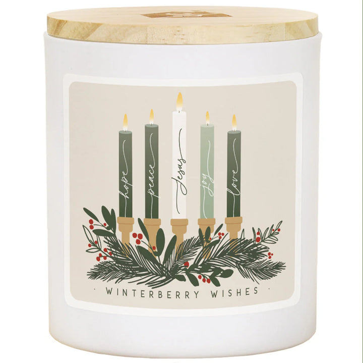 Holiday Phrase Candle