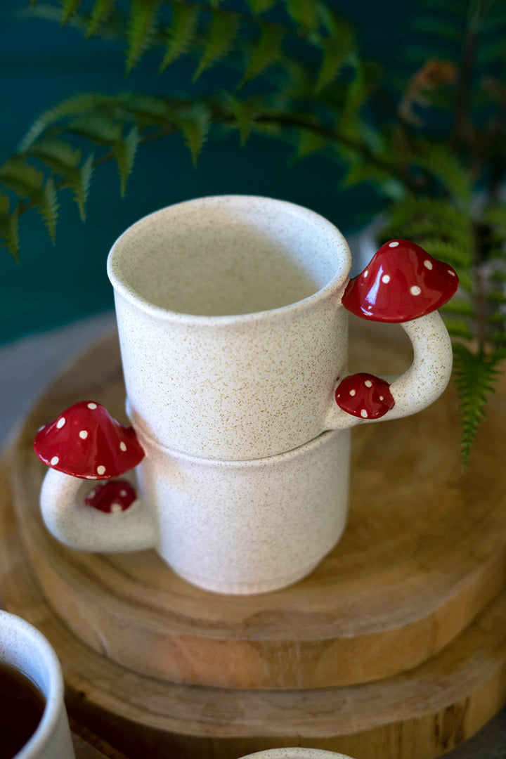 Toadstool Handle Ceramic Mug