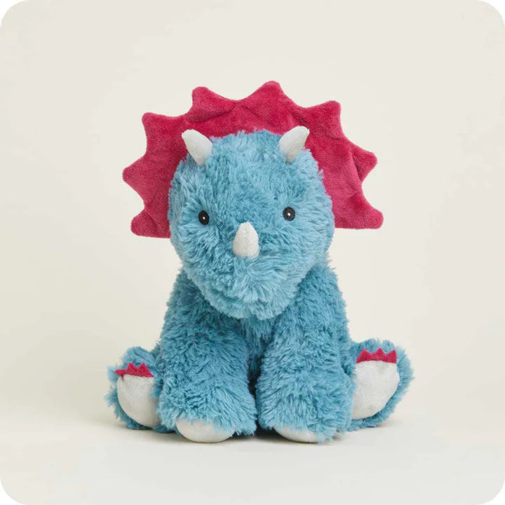 Warmies Red/Teal Triceratops Stuffed Animal