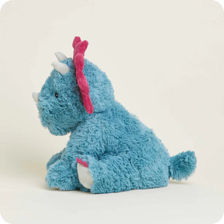 Warmies Red/Teal Triceratops Stuffed Animal