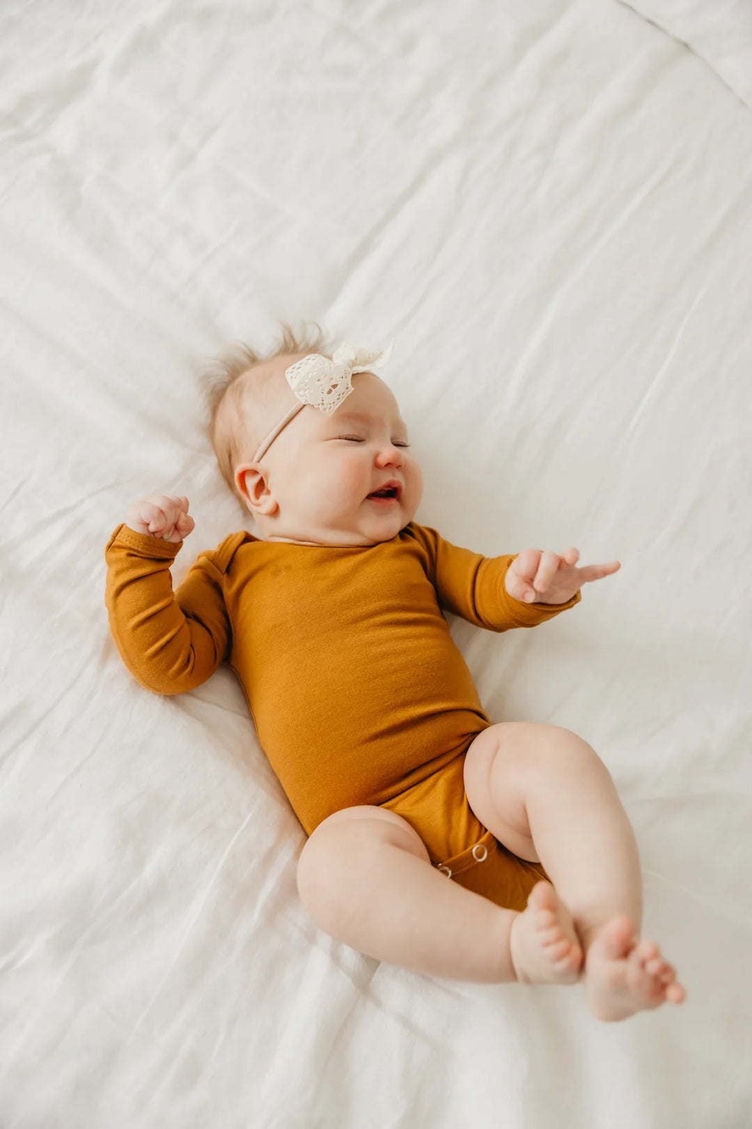 Camel Long Sleeve Bodysuit